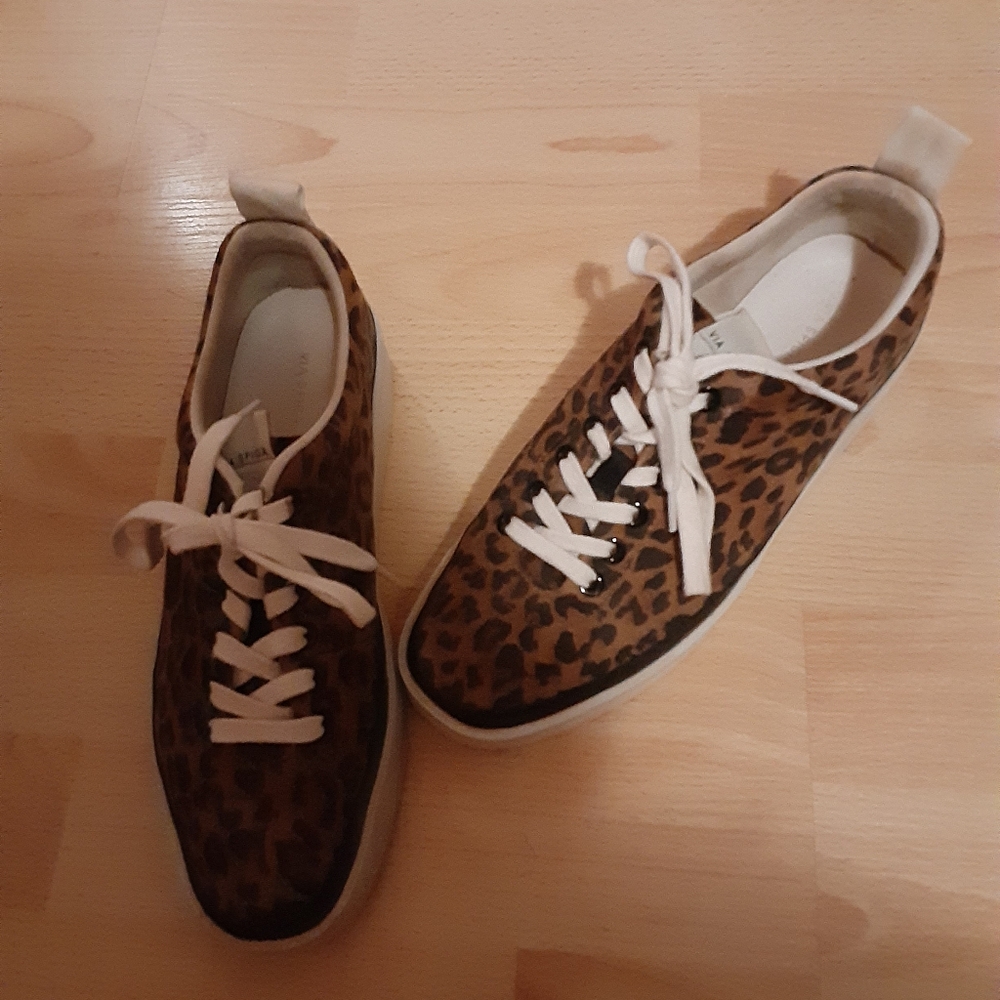 Via Spiga Leopard Suede Sneakers